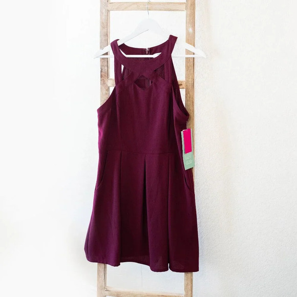 NWT! SPEECHLESS DRESS WOMENS SZ 14 Y2K JUNIORS SZ XXL BURGUNDY COCKTAIL FORMAL - Picture 1 of 13
